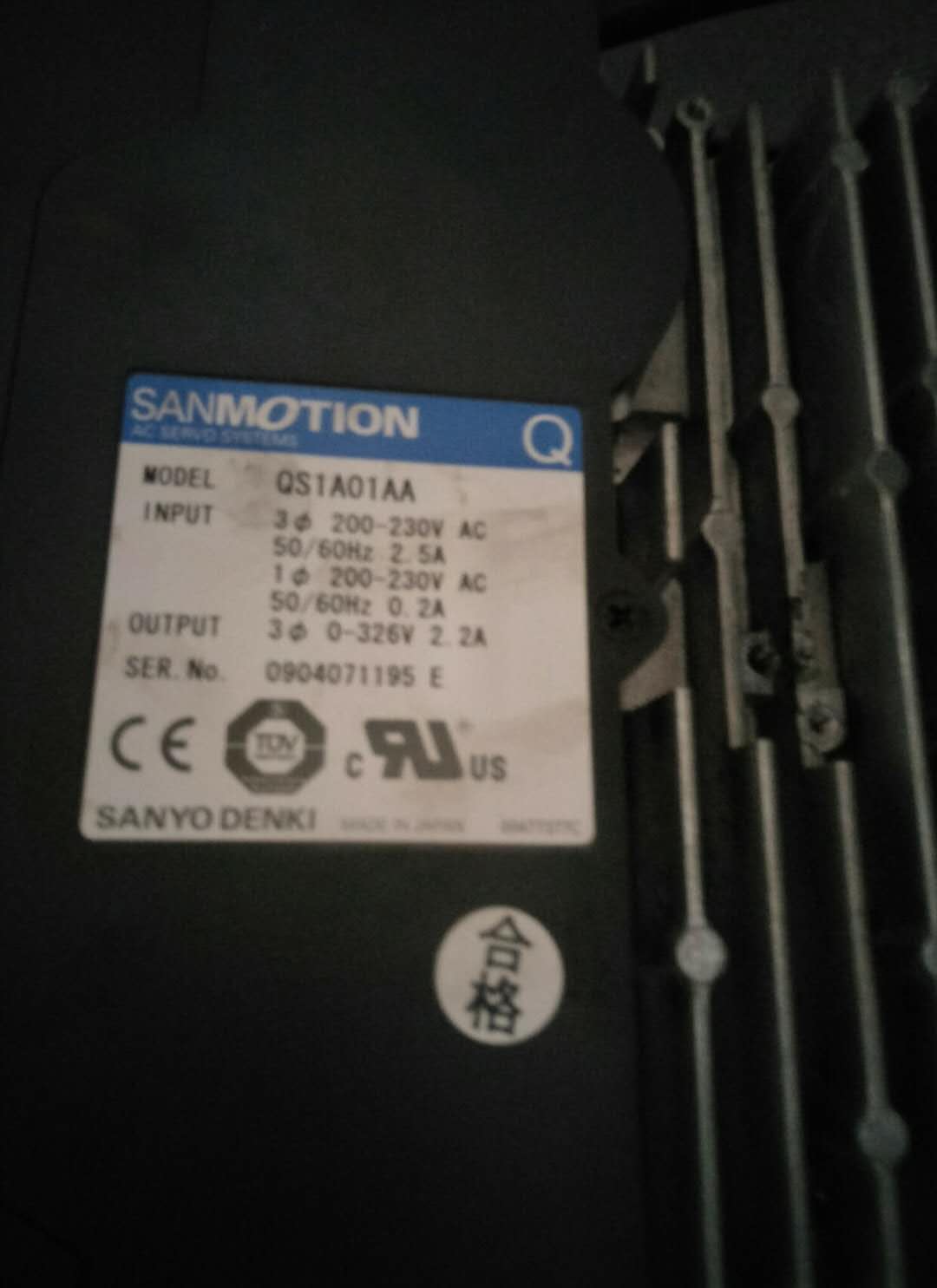 二手三洋伺服驅動 QS1A01AA 現貨 700